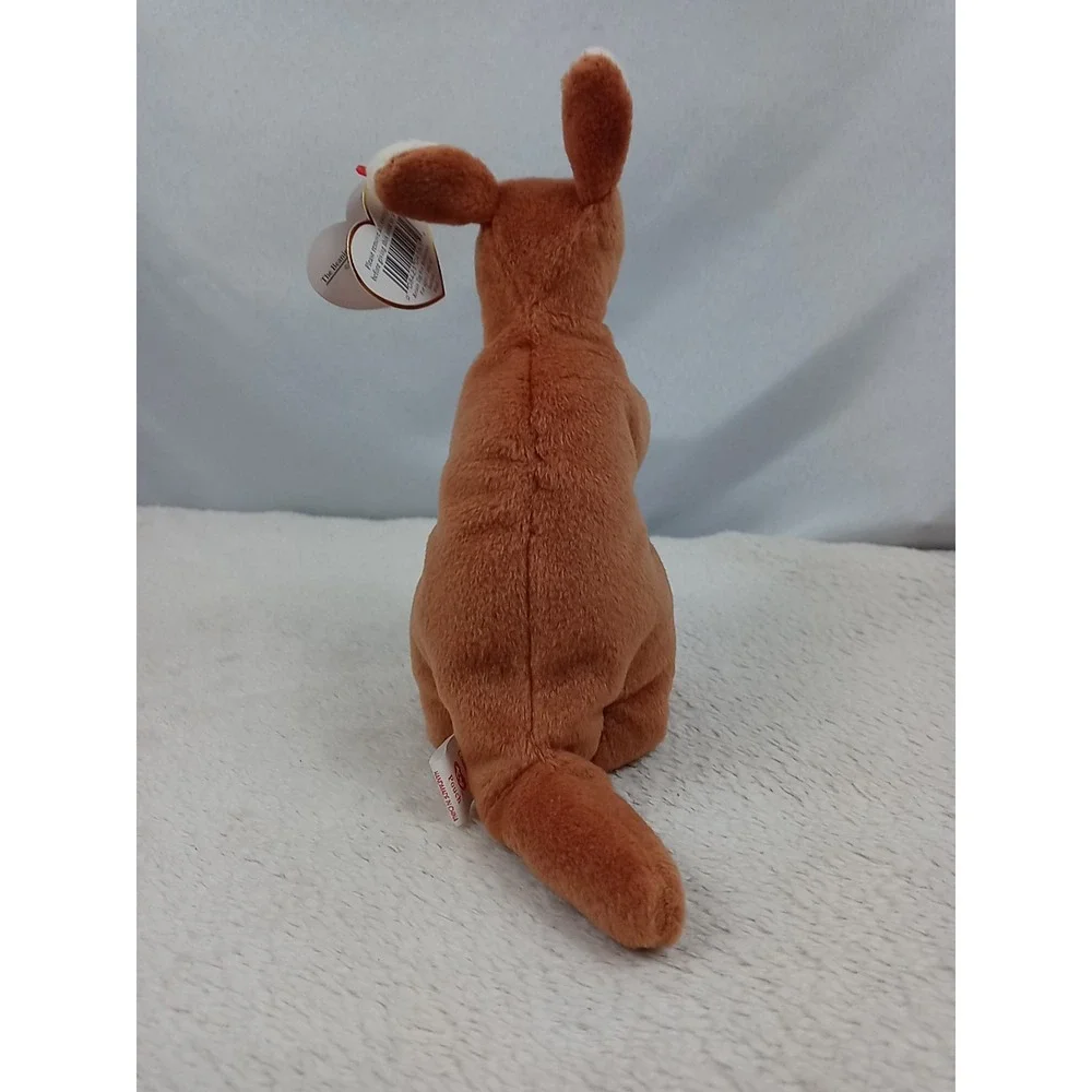 VTG Original Ty Beanie Baby Pouch The Kangaroo & Joey 1996 Stuffed Animal Plush‎